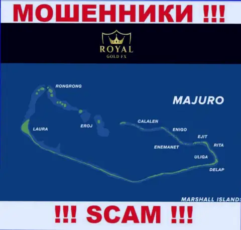 Избегайте совместного сотрудничества с интернет ворюгами Роял Голд Фикс, Majuro, Marshall Islands - их официальное место регистрации