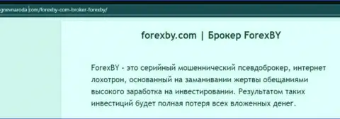 ForexBY - это SCAM и ЛОХОТРОН !!! (обзор организации)