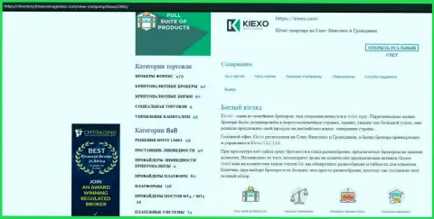 Публикация про форекс брокера Киехо Ком опубликована на интернет-ресурсе Directory FinanceMagnates Com