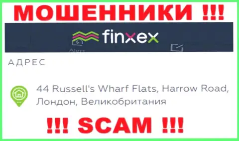 Finxex - это МОШЕННИКИFinxex ComЗарегистрированы в офшоре по адресу: 44 Russell's Wharf Flats, Harrow Road, London, UK