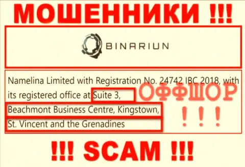 Иметь дело с конторой Binariun весьма опасно - их офшорный юридический адрес - Suite 3, Beachmont Business Centre, Kingstown, St. Vincent and the Grenadines (инфа позаимствована web-портала)