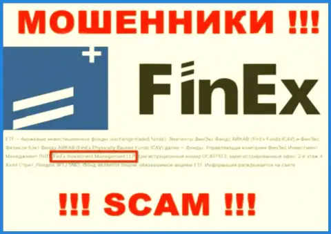 Юридическое лицо, которое владеет интернет-обманщиками FinEx ETF - это FinEx Investment Management LLP