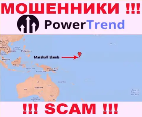 Компания Power Trend имеет регистрацию в офшорной зоне, на территории - Marshall Islands