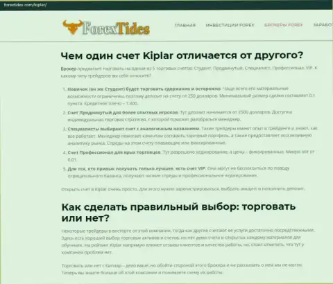 Основная информация об форекс-дилинговой компании Kiplar на сайте forextides com