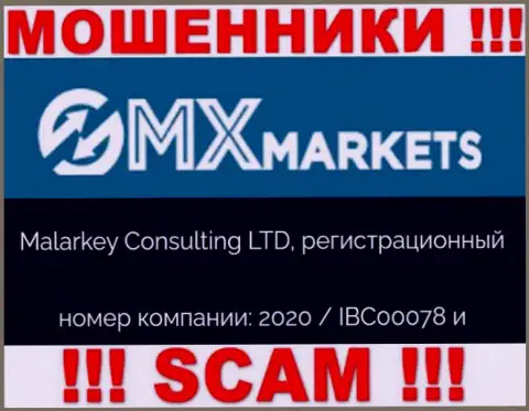 ГМИксМаркетс Ком - номер регистрации интернет-жуликов - 2020 / IBC00078