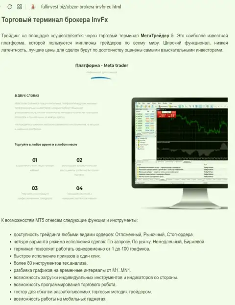 Обзор платформы Форекс компании INVFX Eu на информационном сервисе FullInvest Biz