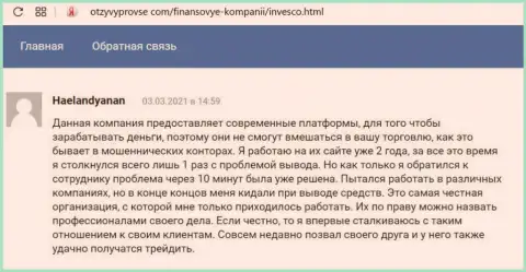 Мнения пользователей internet сети об работе форекс брокерской компании ИНВФХ с сайта otzyvyprovse com