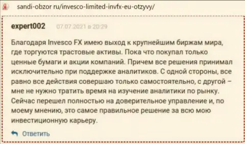 Отзывы биржевых трейдеров INVFX Eu касательно услуг указанной Форекс компании на интернет-портале sandi-obzor ru