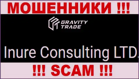 Юридическим лицом, управляющим интернет ворюгами Gravity-Trade Com, является Inure Consulting LTD