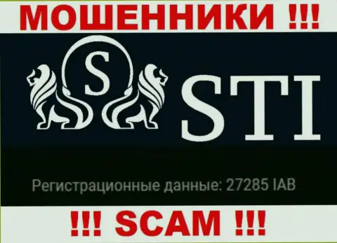 Номер регистрации, принадлежащий мошеннической организации StokTradeInvest Com - 27285 IAB
