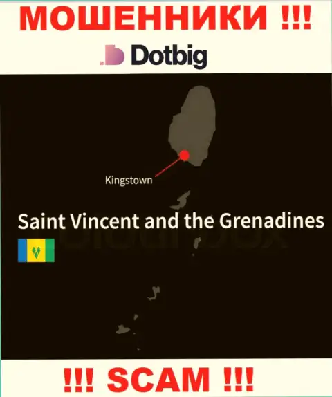 Dot Big имеют офшорную регистрацию: Сент-Винсент и Гренадины - будьте очень внимательны, мошенники