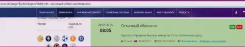 Позитивные отзывы о сервисе online-обменника BTCBit Sp. z.o.o., размещенные на сайте okchanger ru
