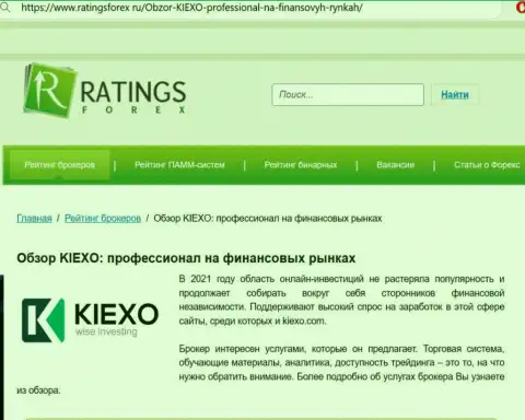 Честная оценка организации Kiexo Com на web-сайте рейтингсфорекс ру