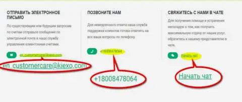 Контактные сведения организации Kiexo Com