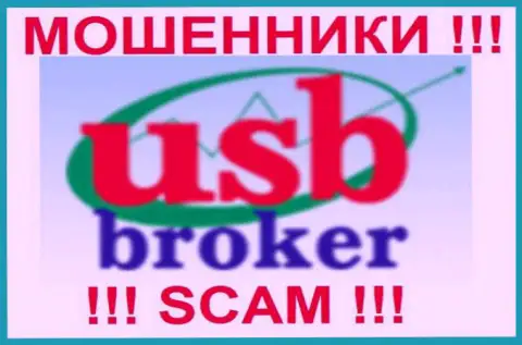 Лого мошеннической брокерской организации ЮСББрокер Ком