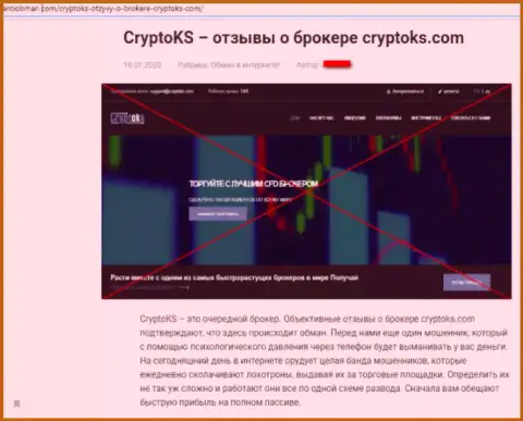 Обворованный валютный трейдер рассказывает о рисках сотрудничества с мошеннической дилинговой организацией CryptoKS